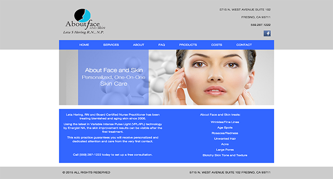 About Face and Skin site